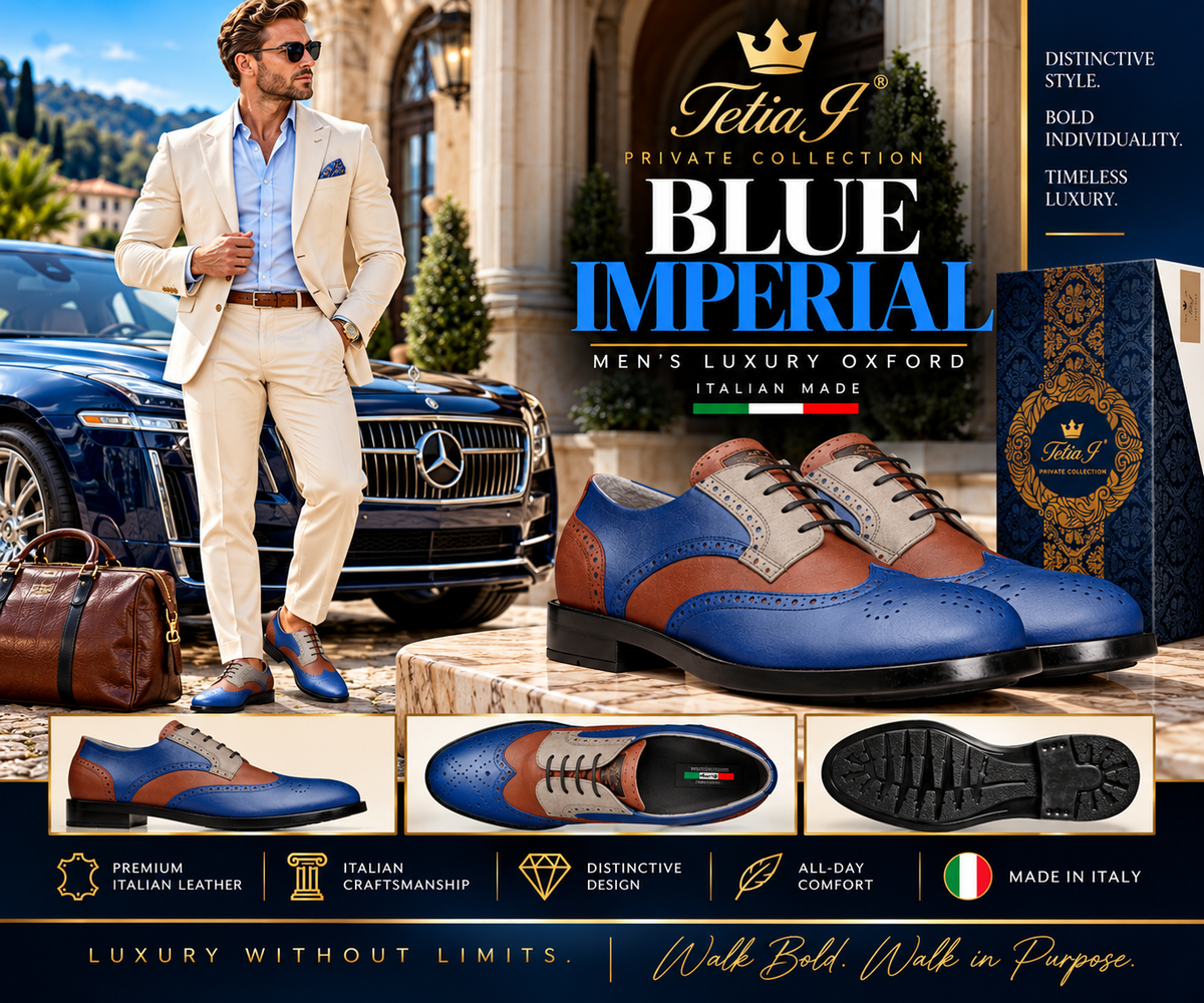 Blue Imperial Men's Shoe - Italian  Luxury