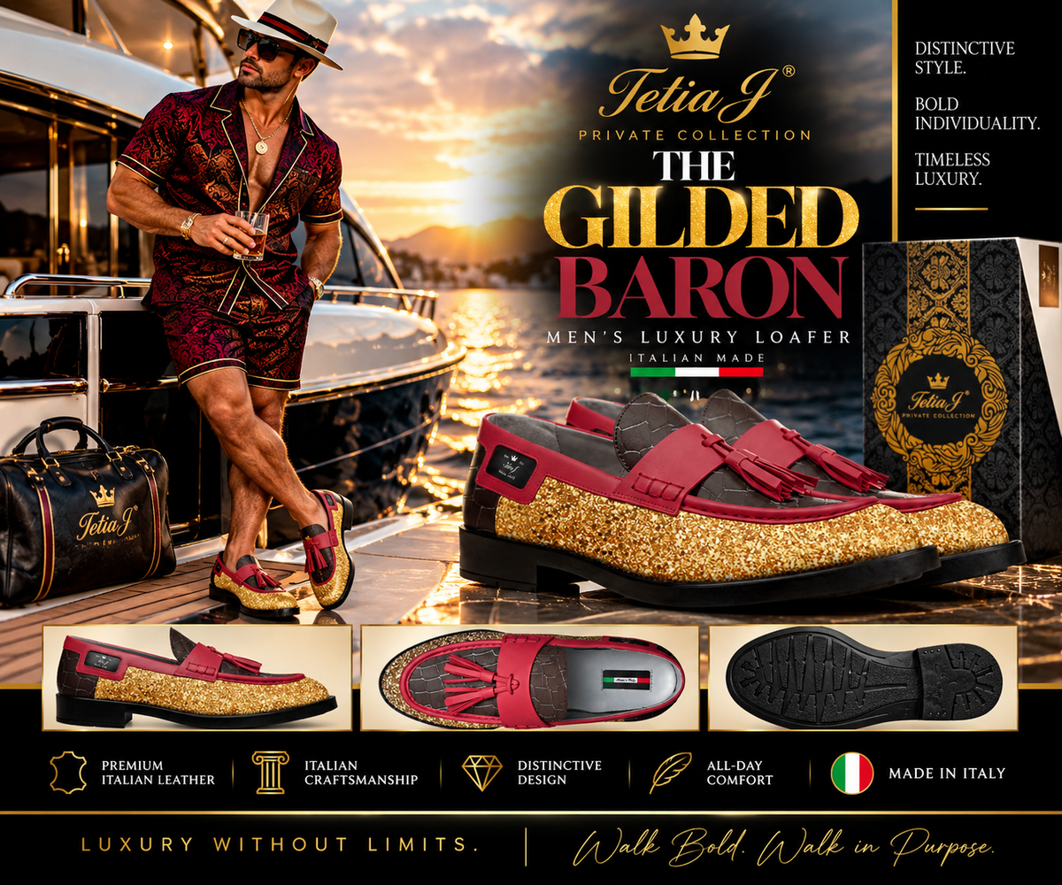 Gilded Baron Men's Loafer Shoe - Italian Luxury