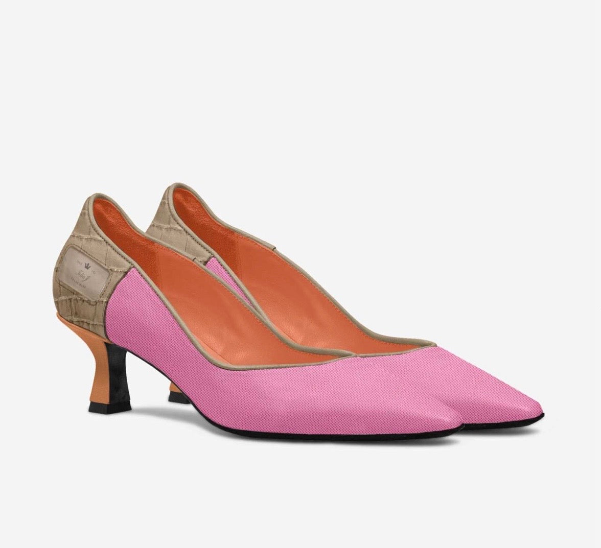 Capri Blush Luxury Low Heel Pump