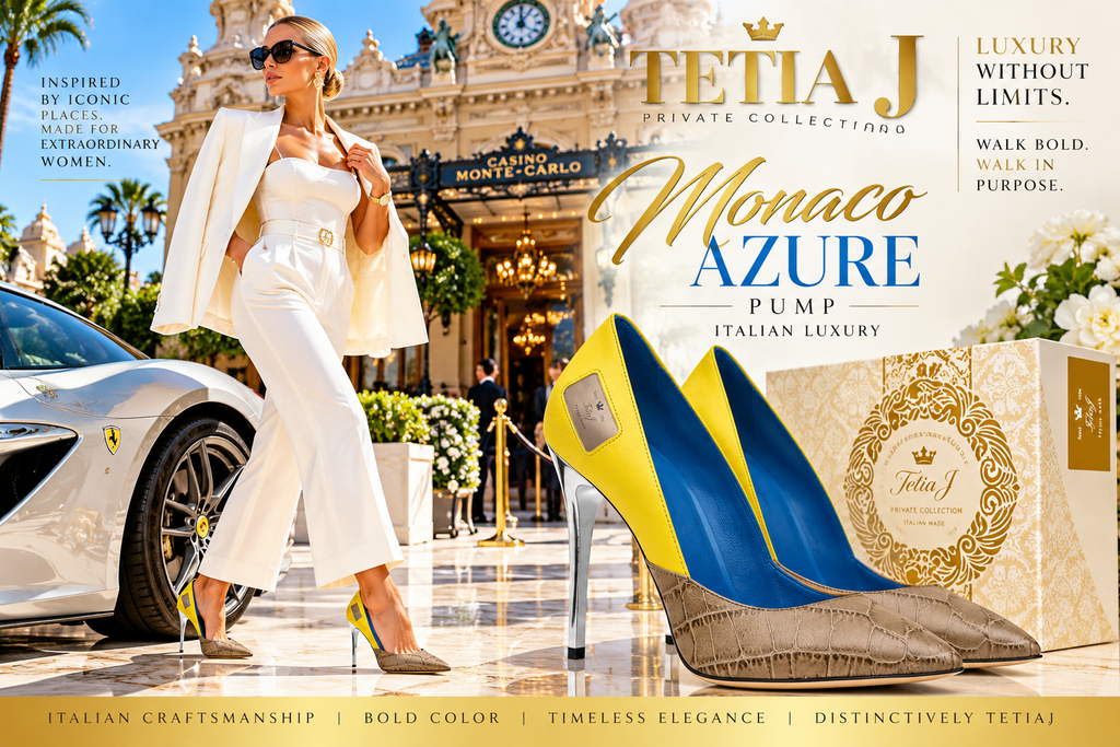 Monaco Azure Pump - Italian Luxury