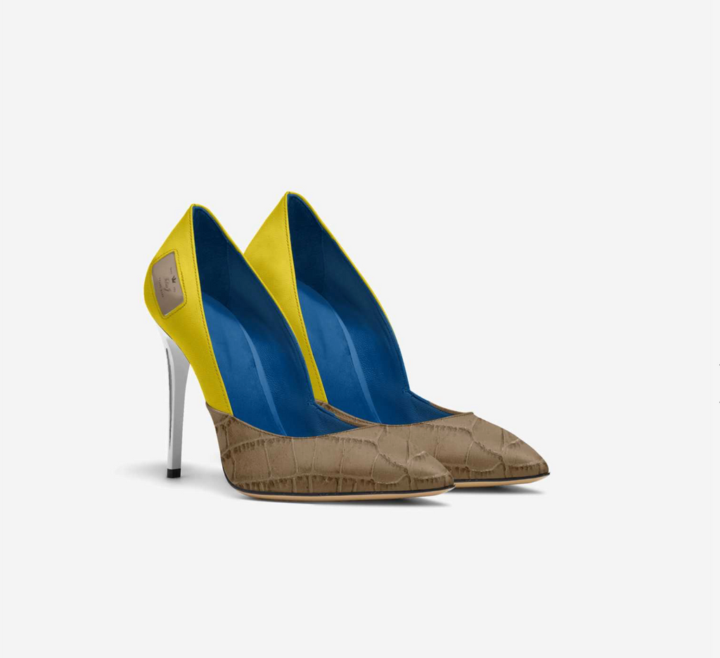 Monaco Azure Pump - Italian Luxury